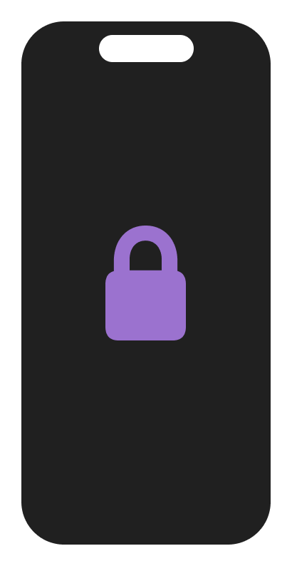 iPhone lock screen showing Fliplock's lock icon